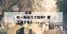 
       买保险一般买几个险种？要注意什么？
     