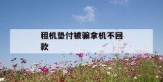 租机垫付被骗拿机不回款