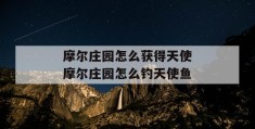 摩尔庄园怎么获得天使摩尔庄园怎么钓天使鱼