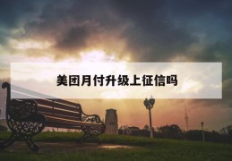 美团月付升级上征信吗
