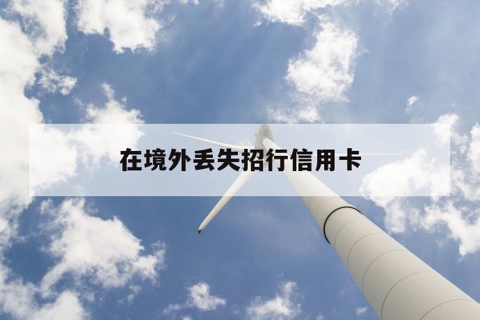 在境外丢失招行信用卡 第1张 在境外丢失招行信用卡 第1张