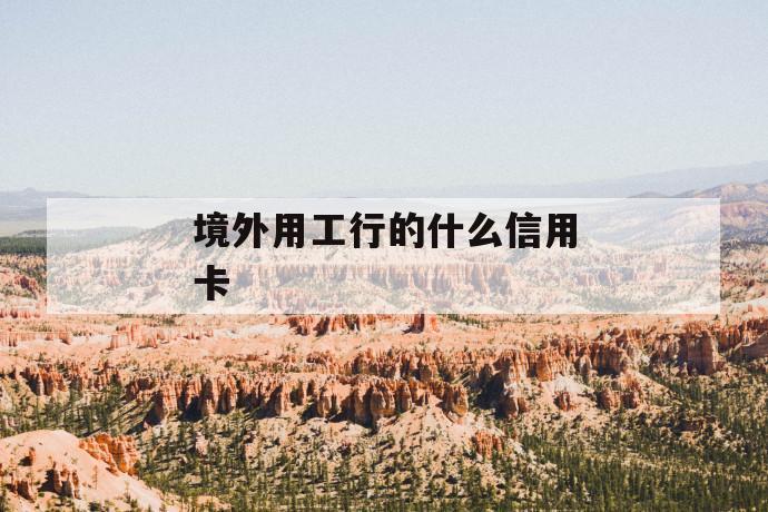 境外用工行的什么信用卡 第1张 境外用工行的什么信用卡 第1张
