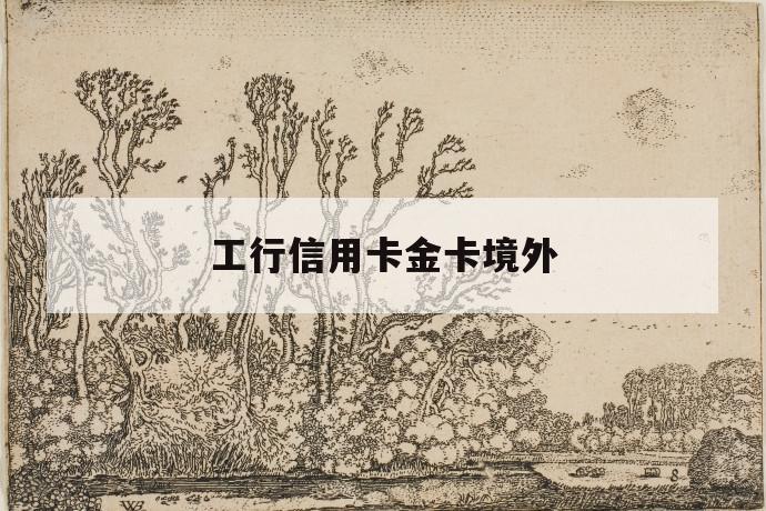 工行信用卡金卡境外 第1张