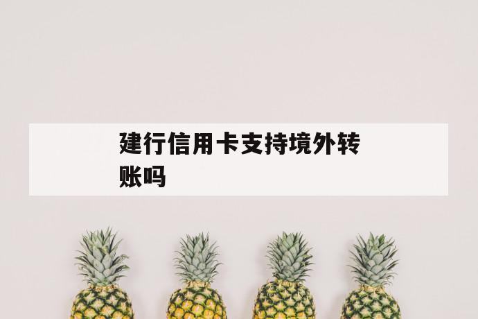 建行信用卡支持境外转账吗 第1张 建行信用卡支持境外转账吗 第1张