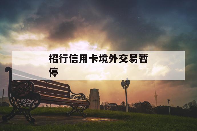 招行信用卡境外交易暂停 第1张 招行信用卡境外交易暂停 第1张