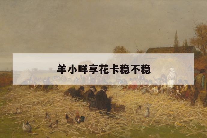 羊小咩享花卡稳不稳 第1张 羊小咩享花卡稳不稳 第1张