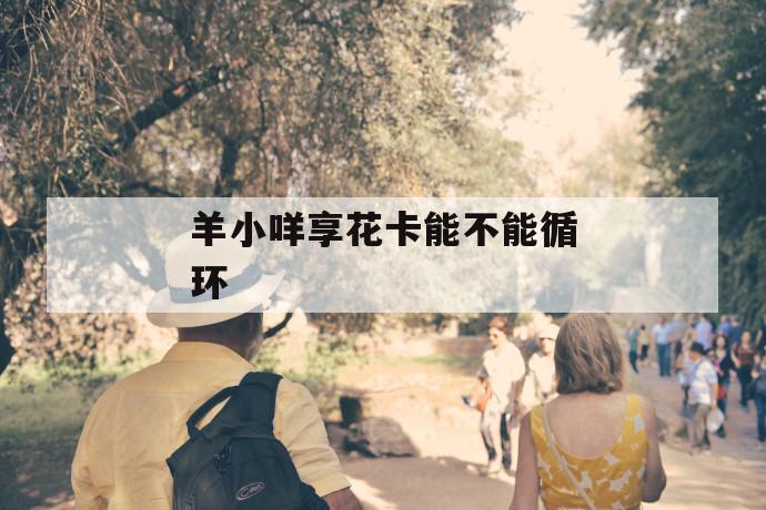 羊小咩享花卡能不能循环 第1张 羊小咩享花卡能不能循环 第1张