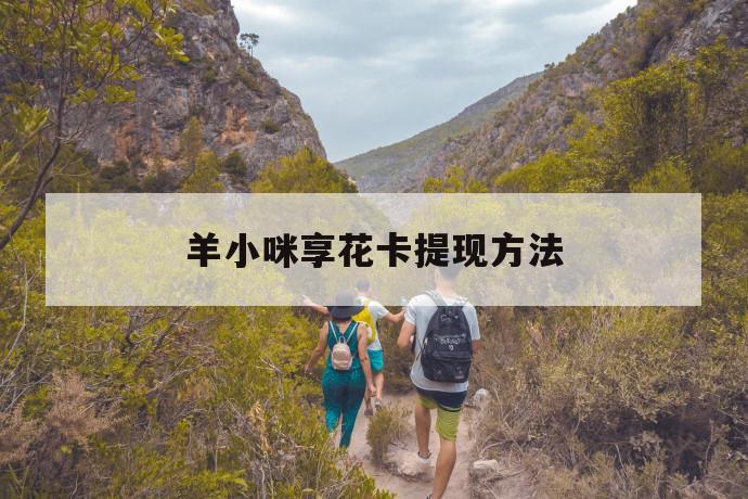 羊小咪享花卡提现方法 第1张 羊小咪享花卡提现方法 第1张