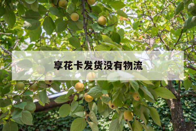 享花卡发货没有物流 第1张 享花卡发货没有物流 第1张