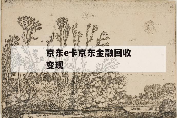 京东e卡京东金融回收变现 第1张 京东e卡京东金融回收变现 第1张
