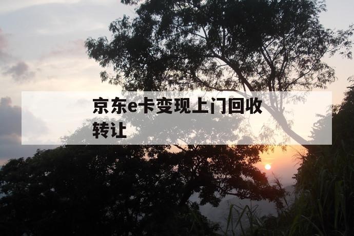 京东e卡变现上门回收转让 第1张 京东e卡变现上门回收转让 第1张