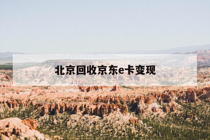 北京回收京东e卡变现 第1张 北京回收京东e卡变现 第1张