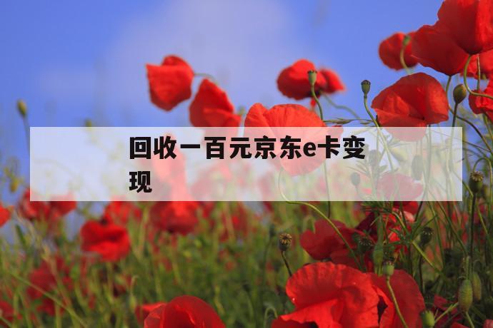 回收一百元京东e卡变现 第1张 回收一百元京东e卡变现 第1张