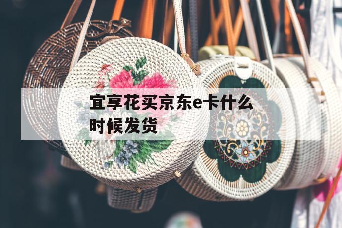 宜享花买京东e卡什么时候发货 第1张 宜享花买京东e卡什么时候发货 第1张