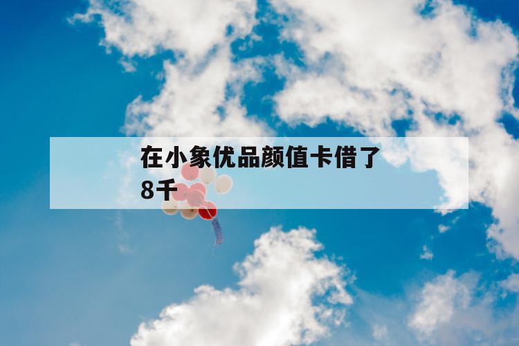 在小象优品颜值卡借了8千 第1张 在小象优品颜值卡借了8千 第1张