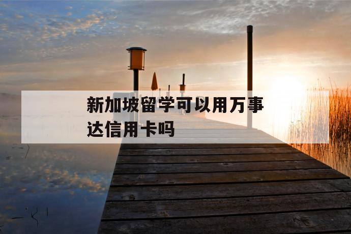 新加坡留学可以用万事达信用卡吗 第1张 新加坡留学可以用万事达信用卡吗 第1张