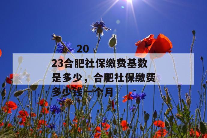 2023合肥社保缴费基数是多少,合肥社保缴费多少钱一个月
第1张
2023合肥社保缴费基数是多少,合肥社保缴费多少钱一个月
第1张