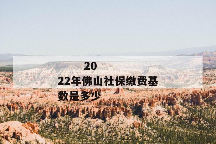 2022年佛山社保缴费基数是多少
第1张
2022年佛山社保缴费基数是多少
第1张
