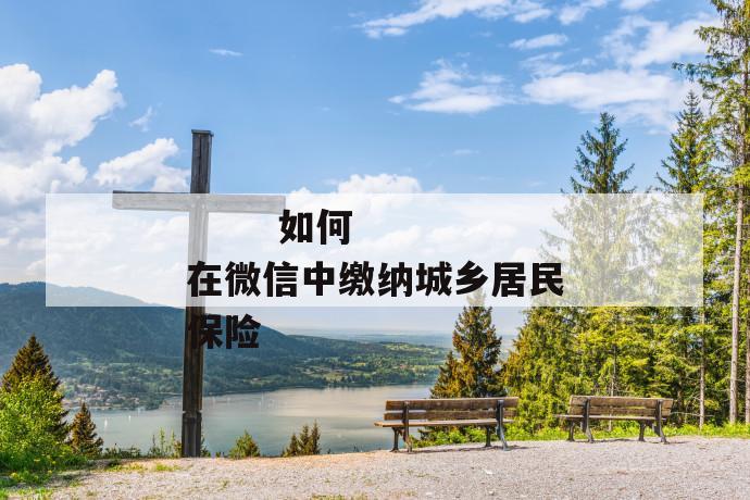 如何在微信中缴纳城乡居民保险
第1张
如何在微信中缴纳城乡居民保险
第1张