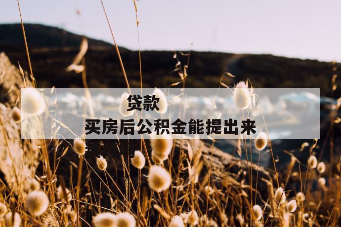 贷款买房后公积金能提出来装修吗
第1张
贷款买房后公积金能提出来装修吗
第1张