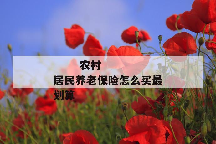 农村居民养老保险怎么买最划算
第1张
农村居民养老保险怎么买最划算
第1张