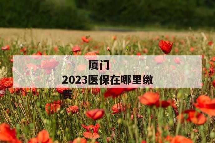 厦门2023医保在哪里缴费
第1张
厦门2023医保在哪里缴费
第1张