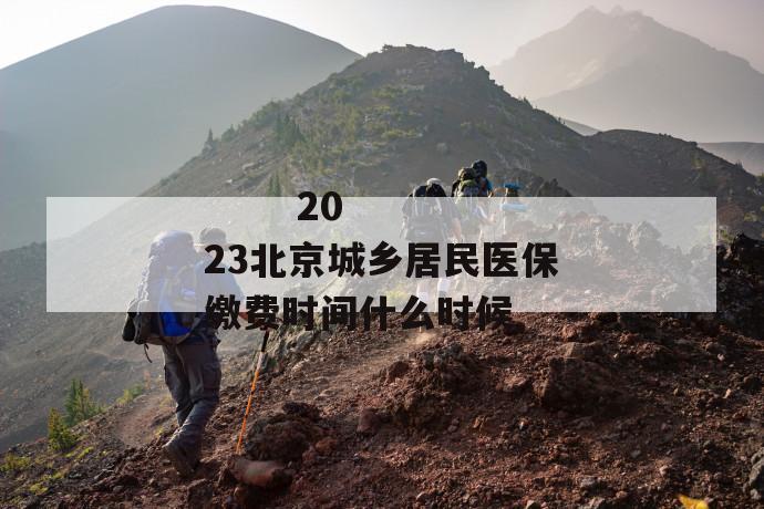2023北京城乡居民医保缴费时间什么时候
第1张
2023北京城乡居民医保缴费时间什么时候
第1张