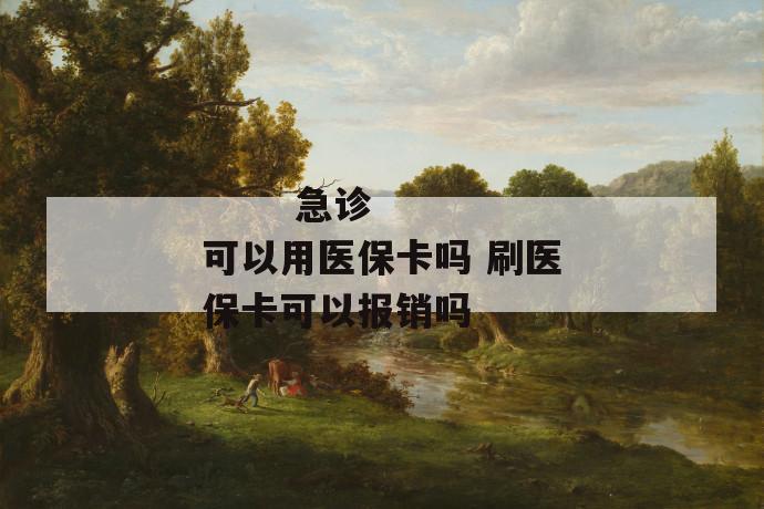 急诊可以用医保卡吗 刷医保卡可以报销吗
第1张
急诊可以用医保卡吗 刷医保卡可以报销吗
第1张