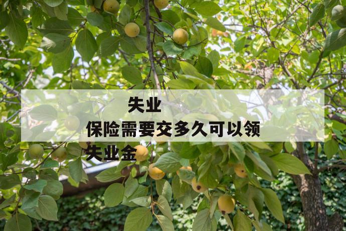 失业保险需要交多久可以领失业金
第1张
失业保险需要交多久可以领失业金
第1张