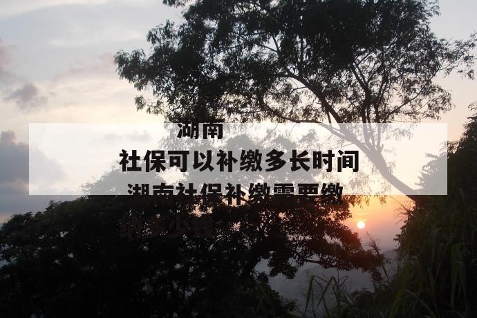 湖南社保可以补缴多长时间 湖南社保补缴需要缴纳多少钱
第1张
湖南社保可以补缴多长时间 湖南社保补缴需要缴纳多少钱
第1张