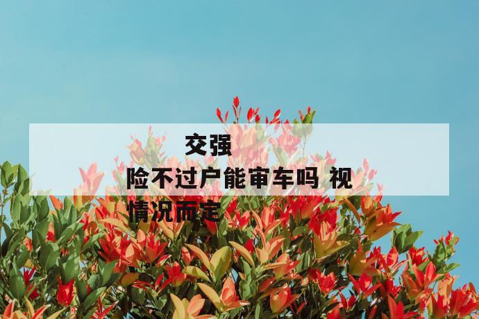 交强险不过户能审车吗 视情况而定
第2张
交强险不过户能审车吗 视情况而定
第2张