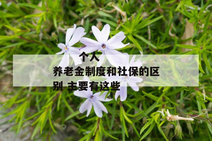 个人养老金制度和社保的区别 主要有这些
第1张
个人养老金制度和社保的区别 主要有这些
第1张