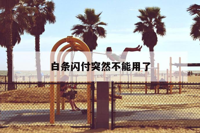 白条闪付突然不能用了 第1张 白条闪付突然不能用了 第1张