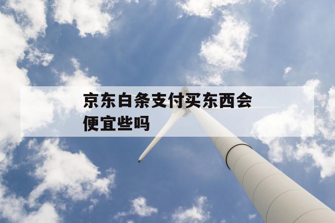 京东白条支付买东西会便宜些吗 第1张 京东白条支付买东西会便宜些吗 第1张