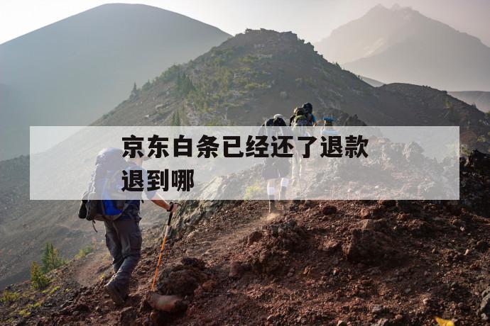 京东白条已经还了退款退到哪 第1张 京东白条已经还了退款退到哪 第1张
