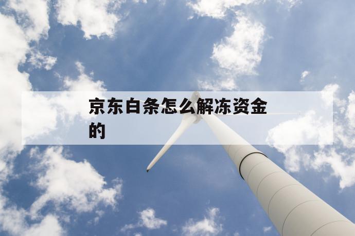 京东白条怎么解冻资金的 第1张 京东白条怎么解冻资金的 第1张