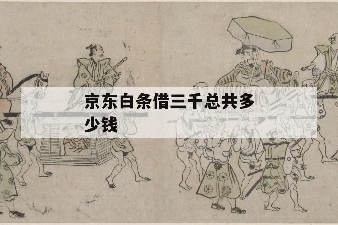 京东白条借三千总共多少钱 第1张 京东白条借三千总共多少钱 第1张