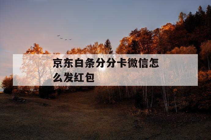 京东白条分分卡微信怎么发红包 第1张 京东白条分分卡微信怎么发红包 第1张