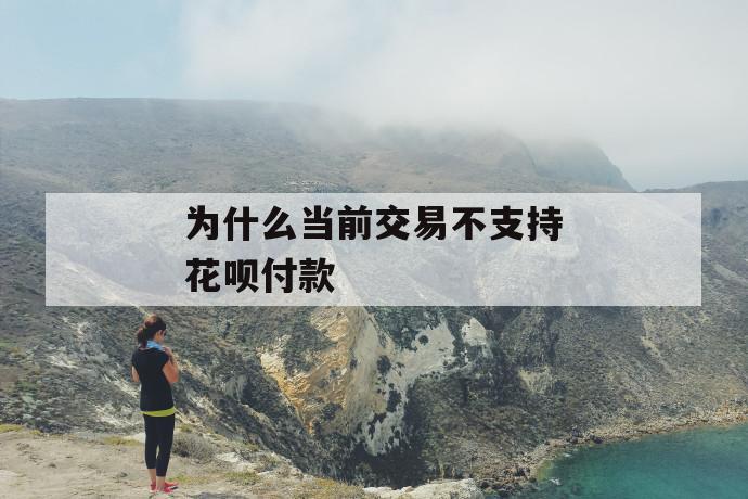 为什么当前交易不支持花呗付款 第1张 为什么当前交易不支持花呗付款 第1张