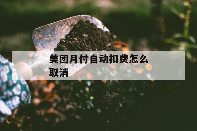 美团月付自动扣费怎么取消 第1张 美团月付自动扣费怎么取消 第1张