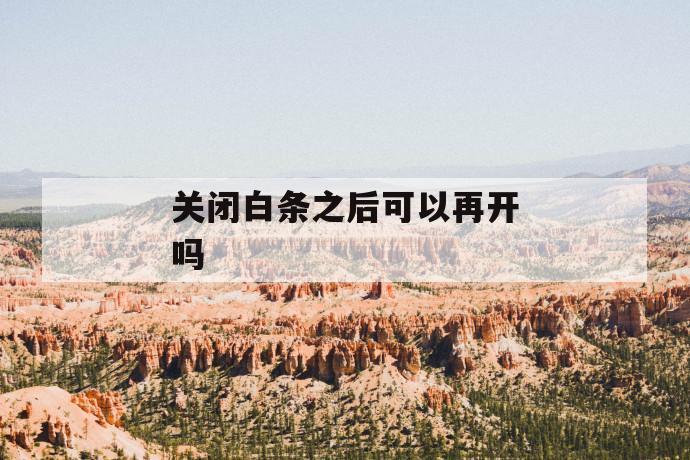 关闭白条之后可以再开吗 第1张 关闭白条之后可以再开吗 第1张
