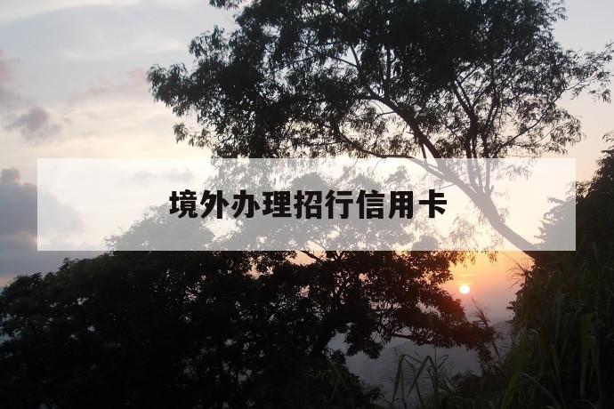 境外办理招行信用卡 第1张 境外办理招行信用卡 第1张