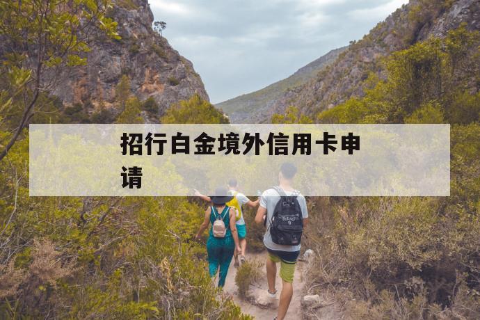 招行白金境外信用卡申请 第1张 招行白金境外信用卡申请 第1张