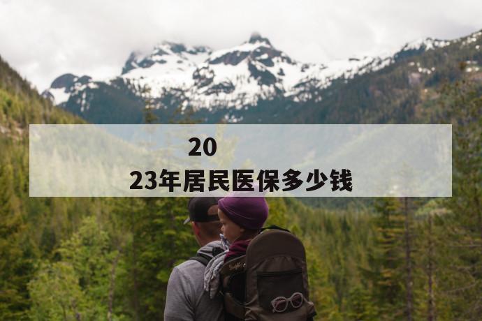 
       2023年居民医保多少钱
     