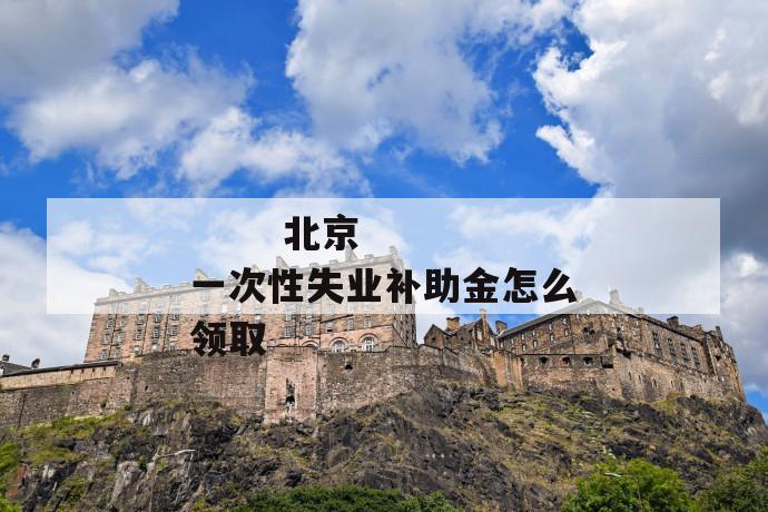 北京一次性失业补助金怎么领取
北京一次性失业补助金怎么领取