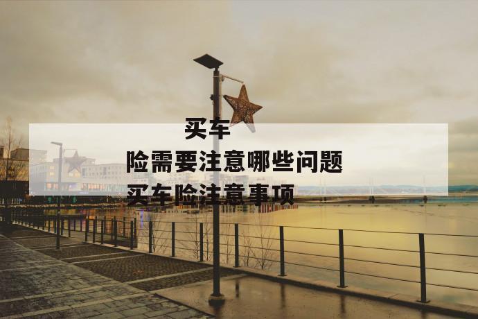 买车险需要注意哪些问题 买车险注意事项
买车险需要注意哪些问题 买车险注意事项