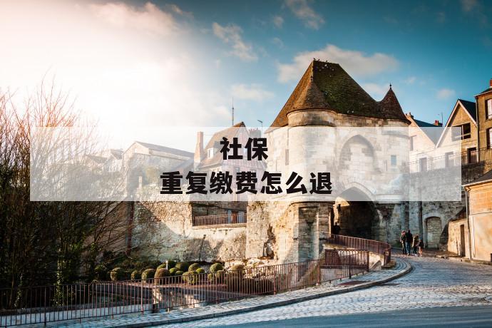 社保重复缴费怎么退
社保重复缴费怎么退