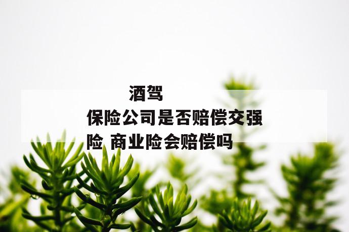 酒驾保险公司是否赔偿交强险 商业险会赔偿吗
酒驾保险公司是否赔偿交强险 商业险会赔偿吗