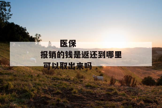 医保报销的钱是返还到哪里 可以取出来吗
医保报销的钱是返还到哪里 可以取出来吗