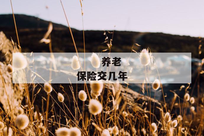 养老保险交几年
养老保险交几年